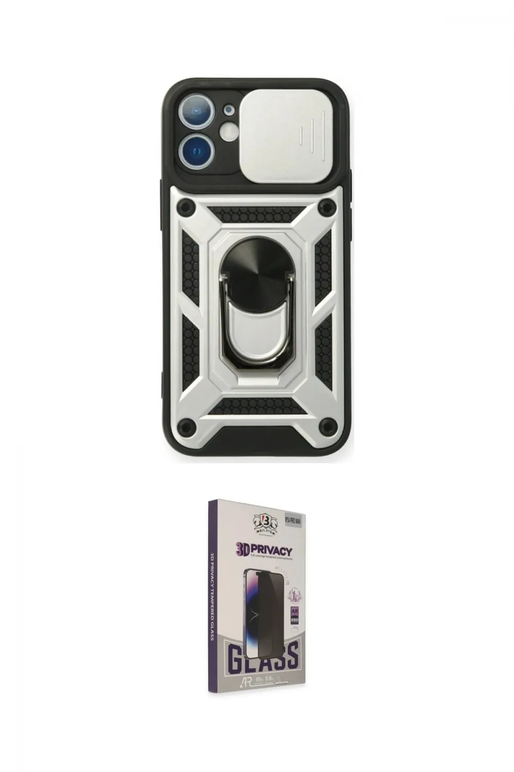 ieg™ iPhone 11 Kılıf Ahenk Klasik - Siyah Bilvis Hayalet Cam Ekran Koruyucu