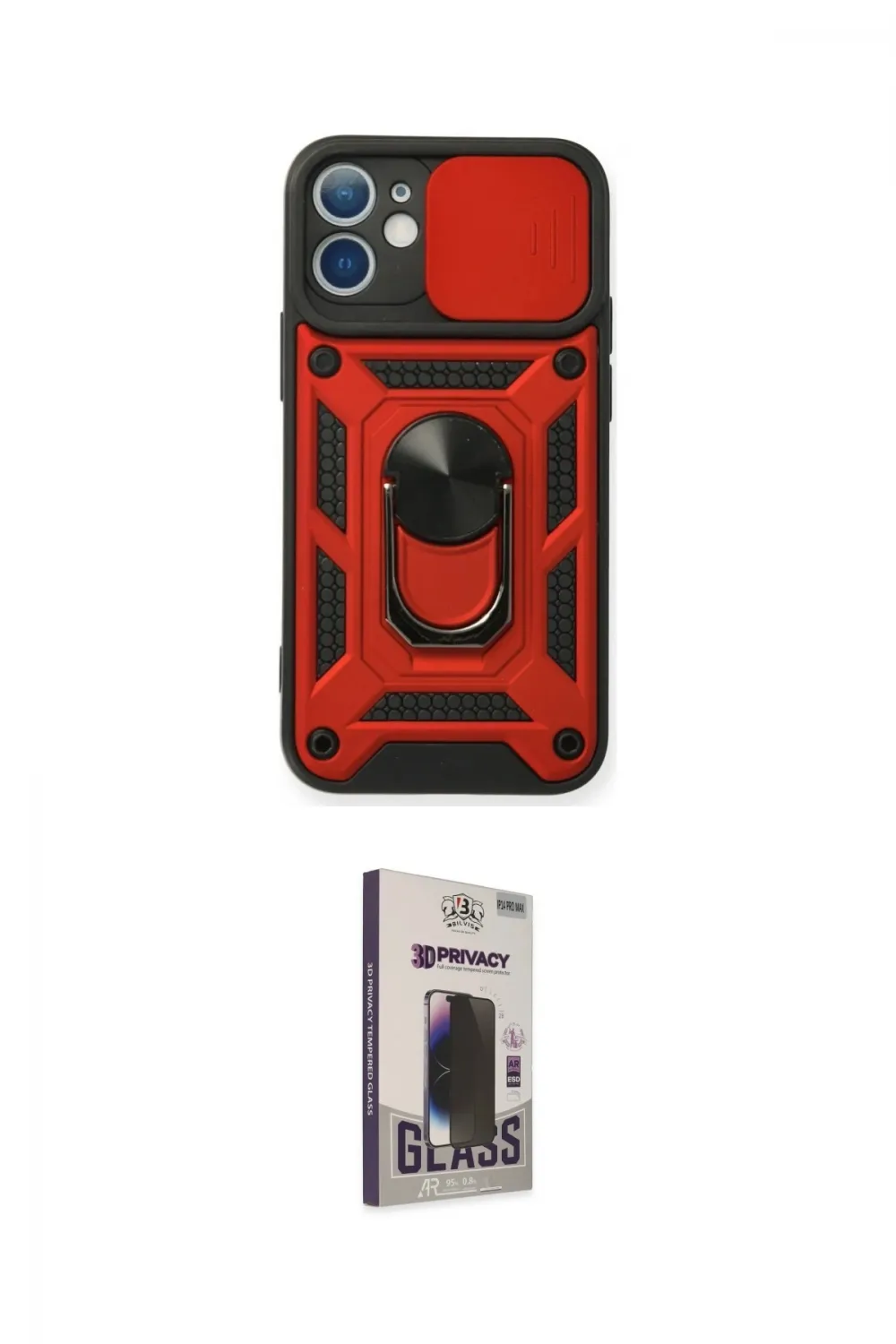 ieg™ iPhone 11 Kılıf Ahenk Klasik - Siyah Bilvis Hayalet Cam Ekran Koruyucu
