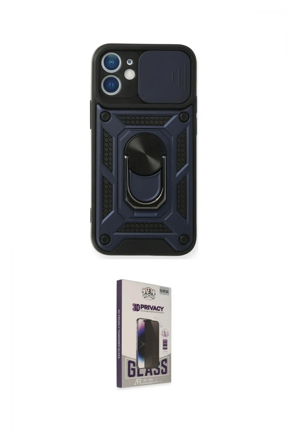 ieg™ iPhone 11 Kılıf Ahenk Klasik - Siyah Bilvis Hayalet Cam Ekran Koruyucu