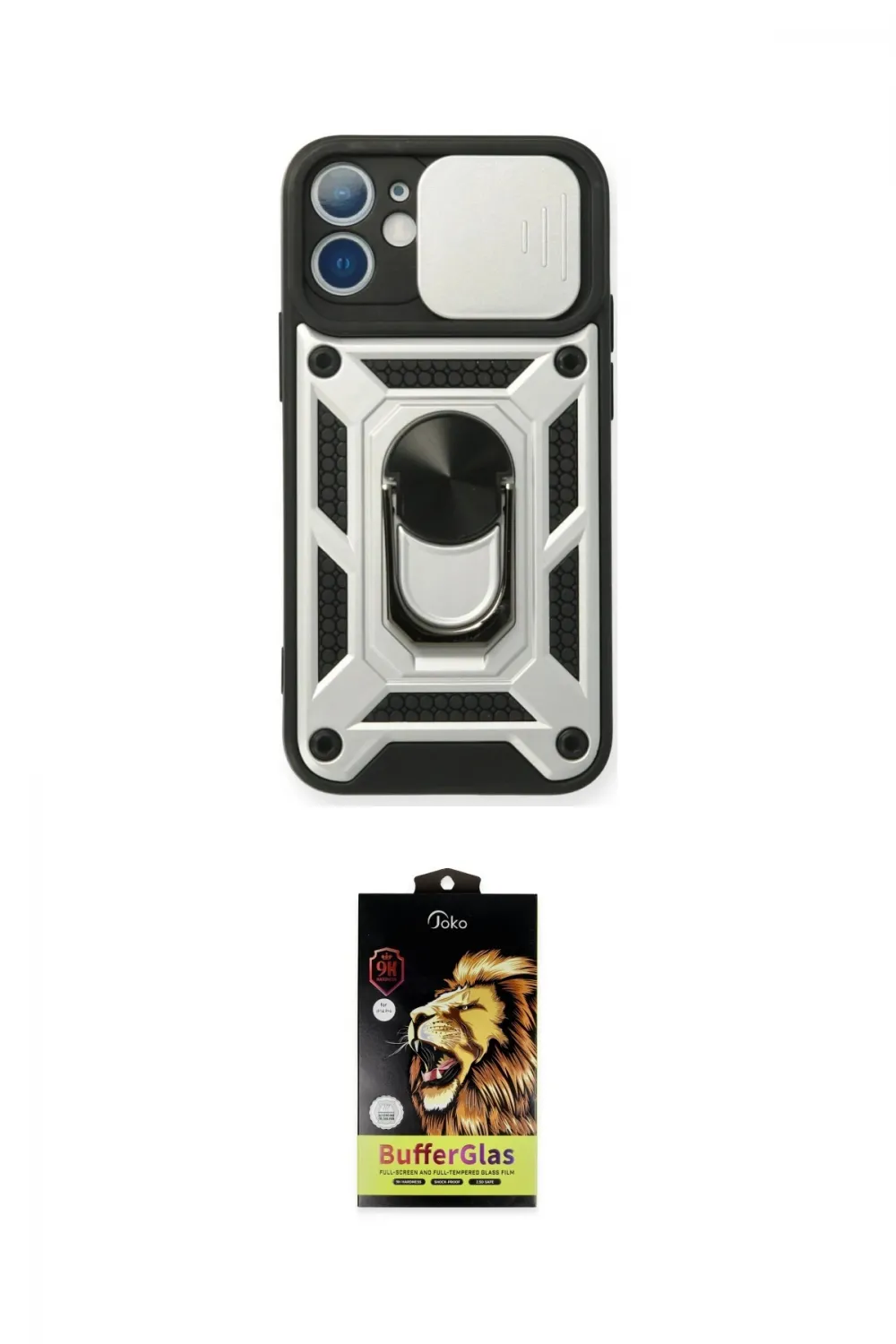 ieg™ iPhone 11 Kılıf Ahenk Klasik - Siyah Buffer Cam Ekran Koruyucu