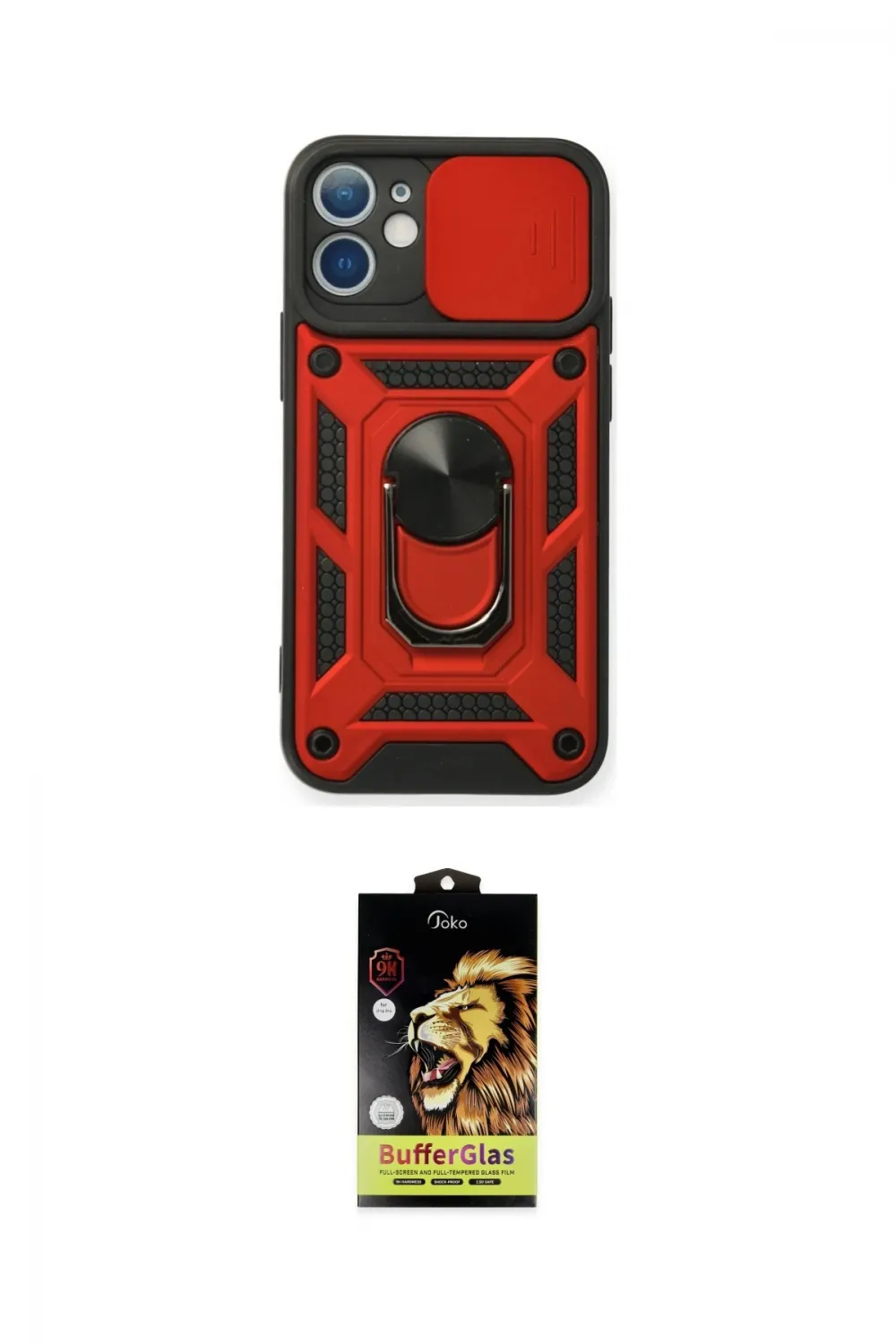 ieg™ iPhone 11 Kılıf Ahenk Klasik - Siyah Buffer Cam Ekran Koruyucu