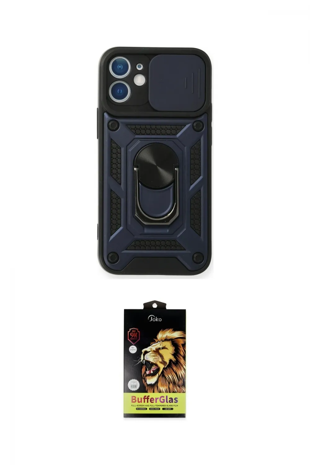 ieg™ iPhone 11 Kılıf Ahenk Klasik - Siyah Buffer Cam Ekran Koruyucu