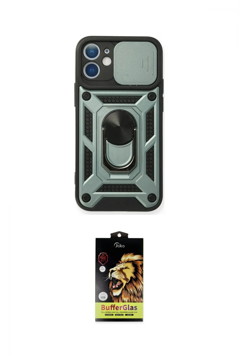 ieg™ iPhone 11 Kılıf Ahenk Klasik - Siyah Buffer Cam Ekran Koruyucu