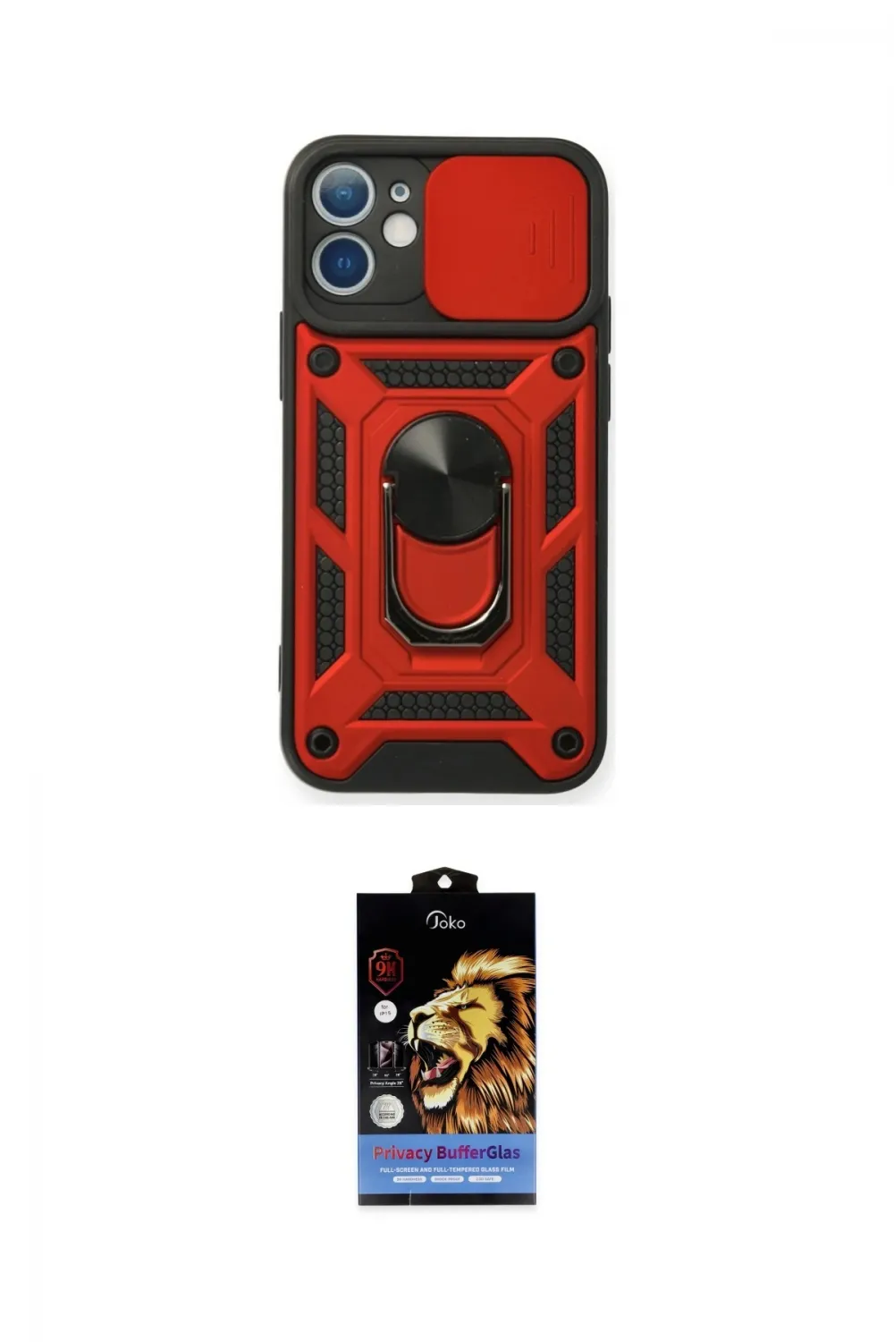 ieg™ iPhone 11 Kılıf Ahenk Klasik - Siyah Buffer Hayalet Cam Ekran Koruyucu
