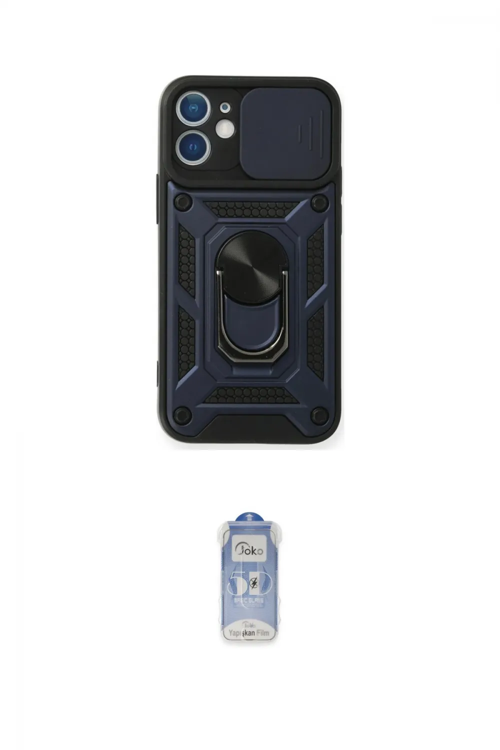ieg™ iPhone 11 Kılıf Ahenk Klasik - Siyah Joko Magic 5D Cam