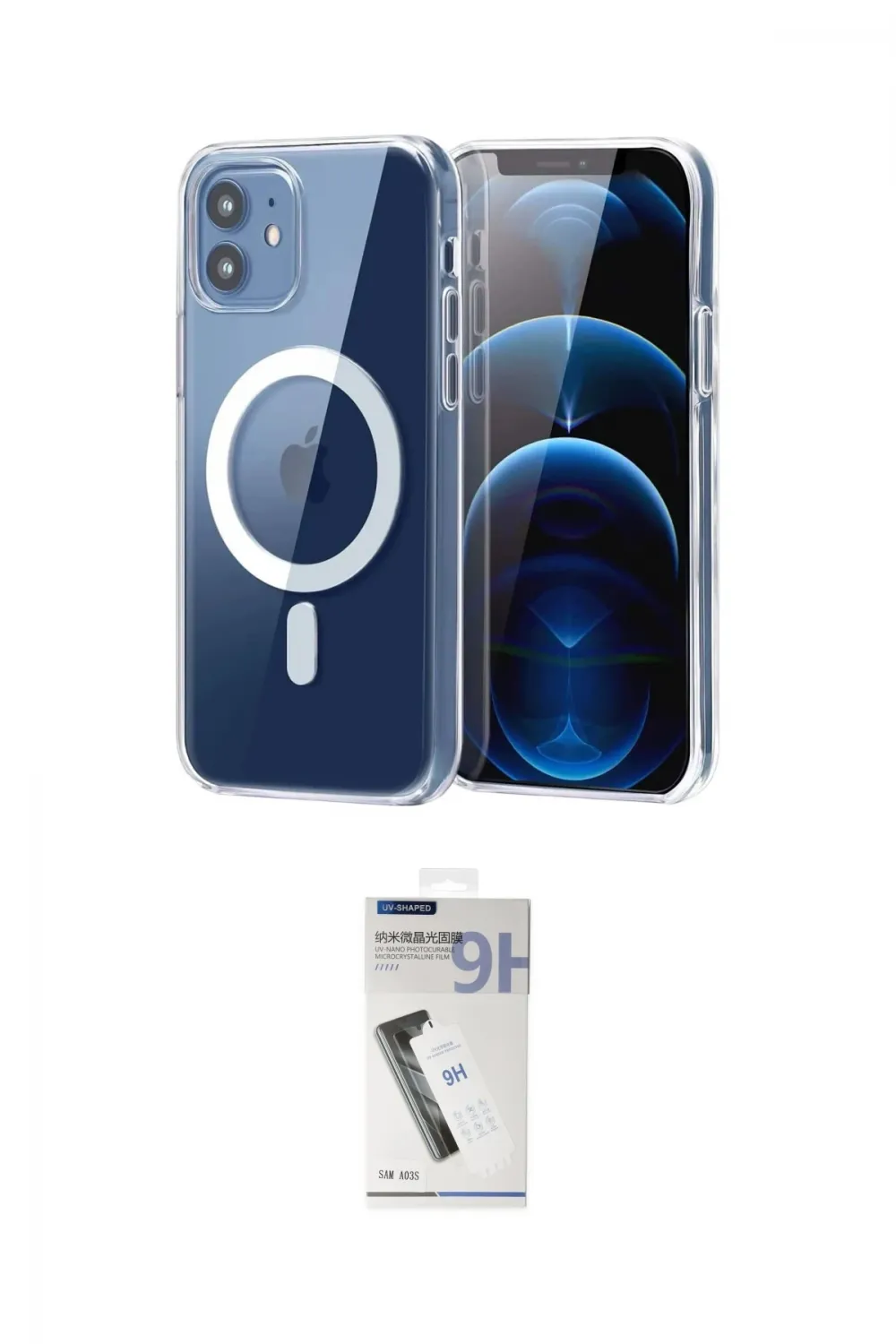 ieg™ iPhone 11 Kılıf Ahenk Minimal Serisi - Şeffaf Uv Polymer Nano Ekran Koruyucu