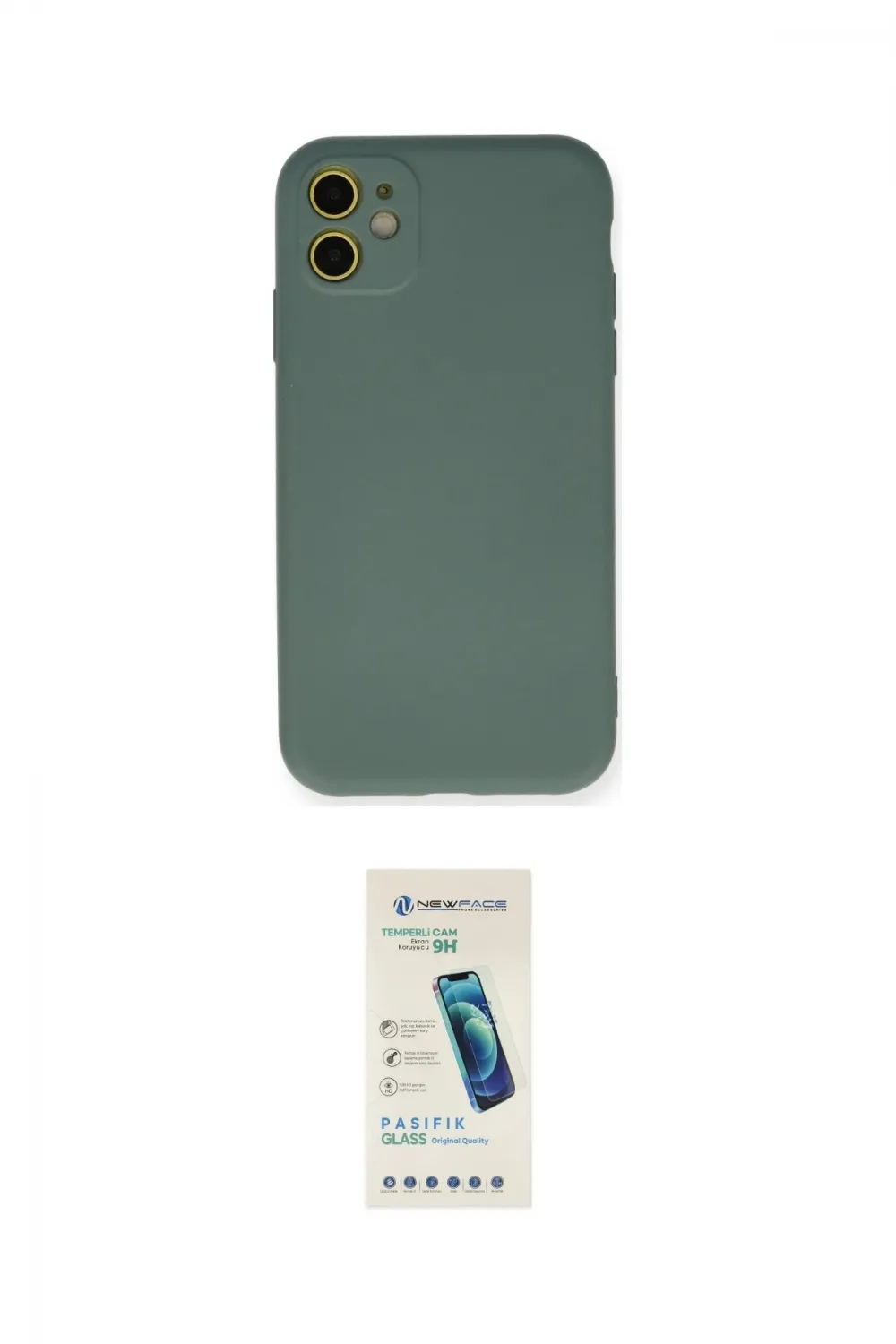 ieg™ iPhone 11 Kılıf Ahenk Serisi - Şeffaf Pasifik Cam Ekran Koruyucu