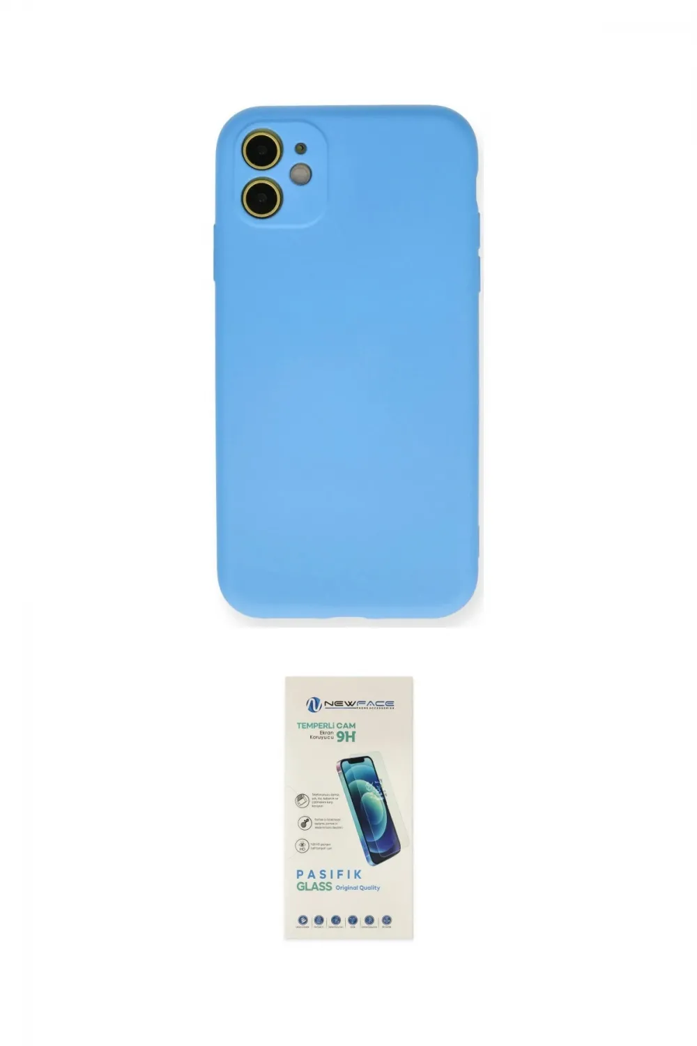 ieg™ iPhone 11 Kılıf Ahenk Serisi - Şeffaf Pasifik Cam Ekran Koruyucu