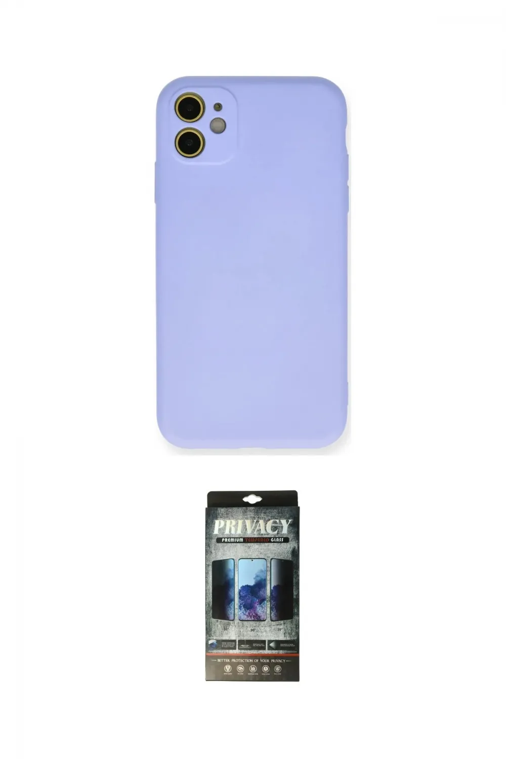 ieg™ iPhone 11 Kılıf Ahenk Serisi - Siyah 34D Hayalet Izgaralı Cam