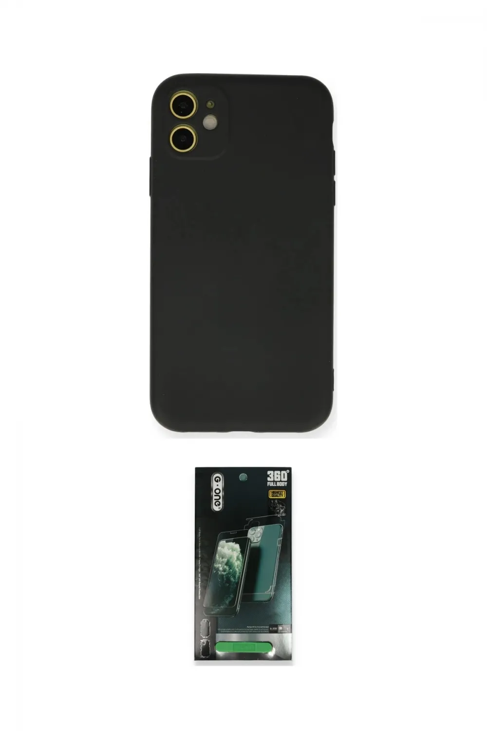 ieg™ iPhone 11 Kılıf Ahenk Serisi - Siyah 360 Mat Full Body Arka Koruyucu