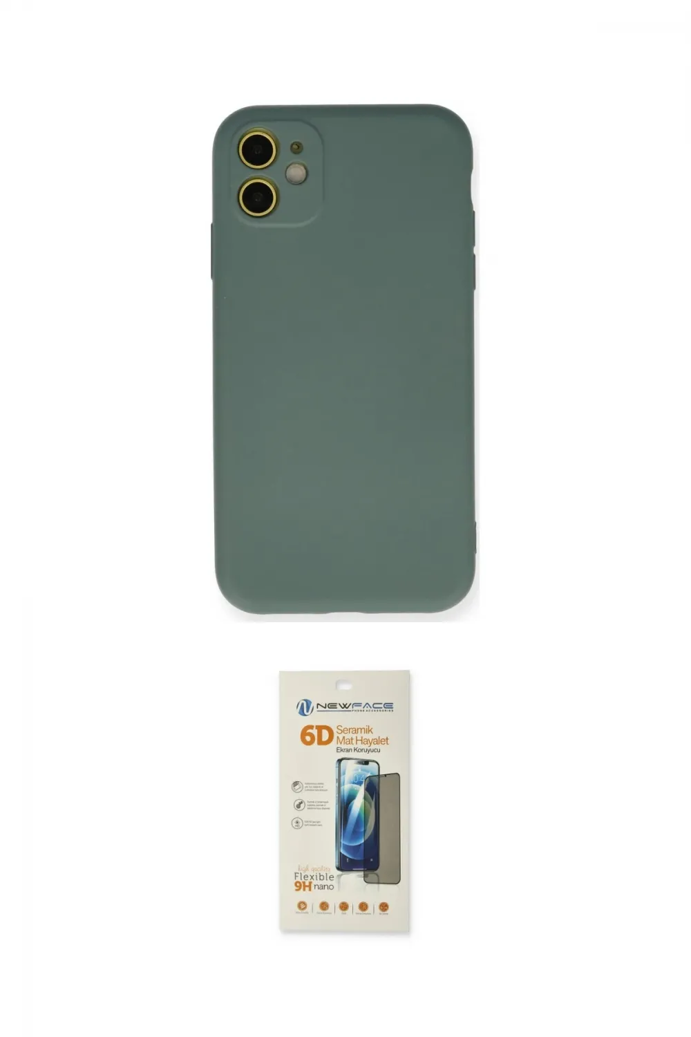 ieg™ iPhone 11 Kılıf Ahenk Serisi - Siyah 6D Mat Seramik Hayalet Nano Ekran Koruyucu