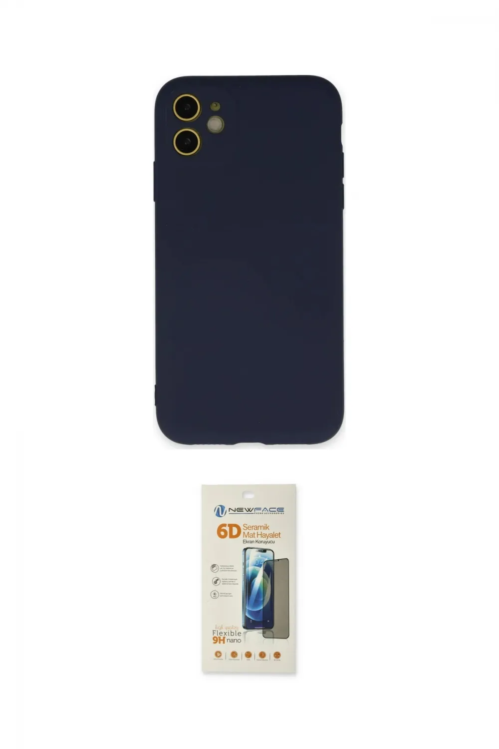 ieg™ iPhone 11 Kılıf Ahenk Serisi - Siyah 6D Mat Seramik Hayalet Nano Ekran Koruyucu