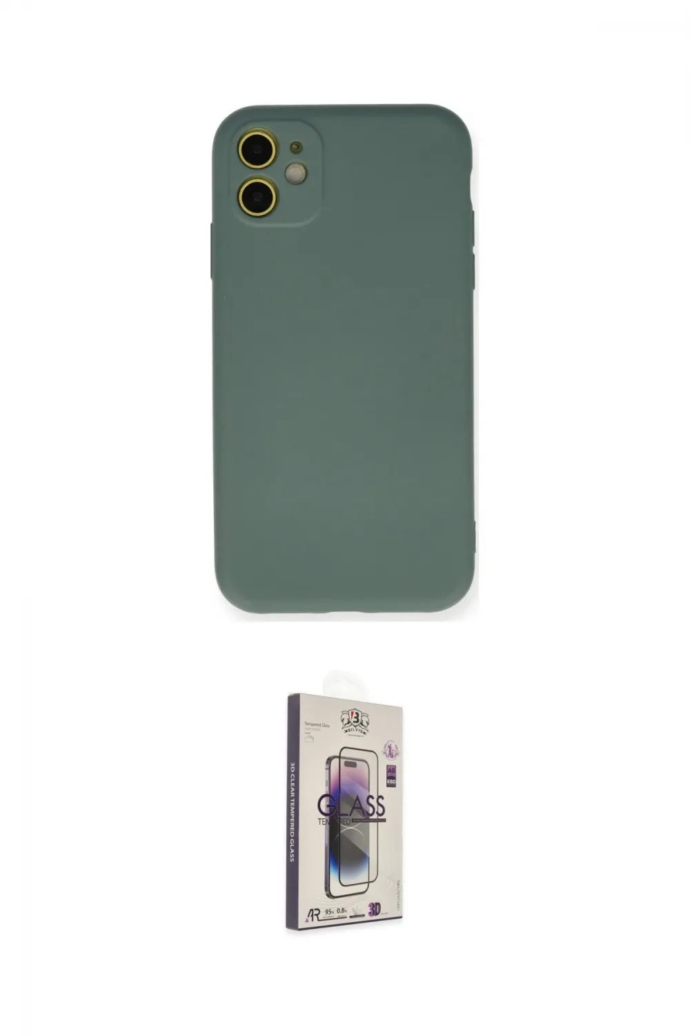 ieg™ iPhone 11 Kılıf Ahenk Serisi - Siyah Bilvis 3D Cam Ekran Koruyucu
