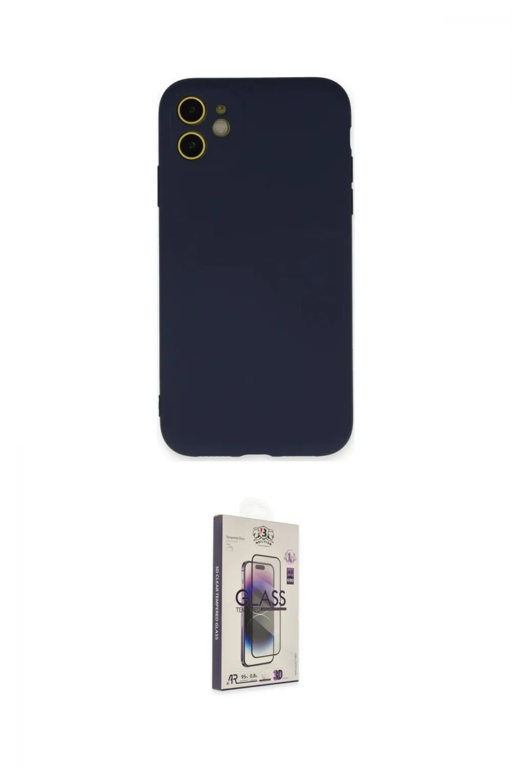 ieg™ iPhone 11 Kılıf Ahenk Serisi - Siyah Bilvis 3D Cam Ekran Koruyucu