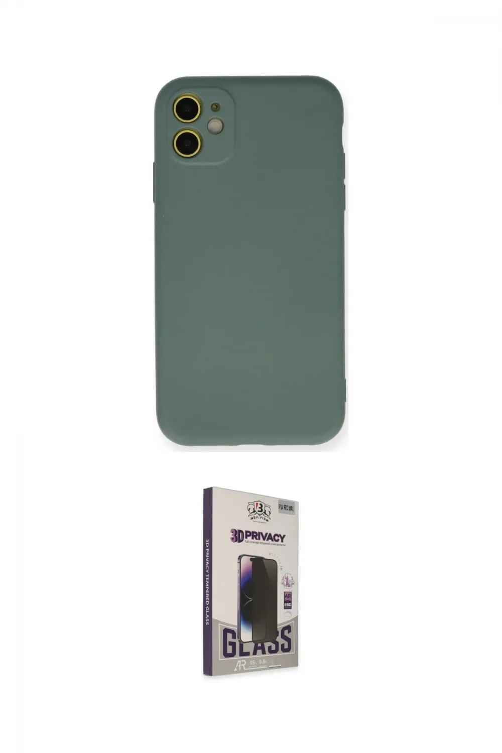 ieg™ iPhone 11 Kılıf Ahenk Serisi - Siyah Bilvis Hayalet Cam Ekran Koruyucu