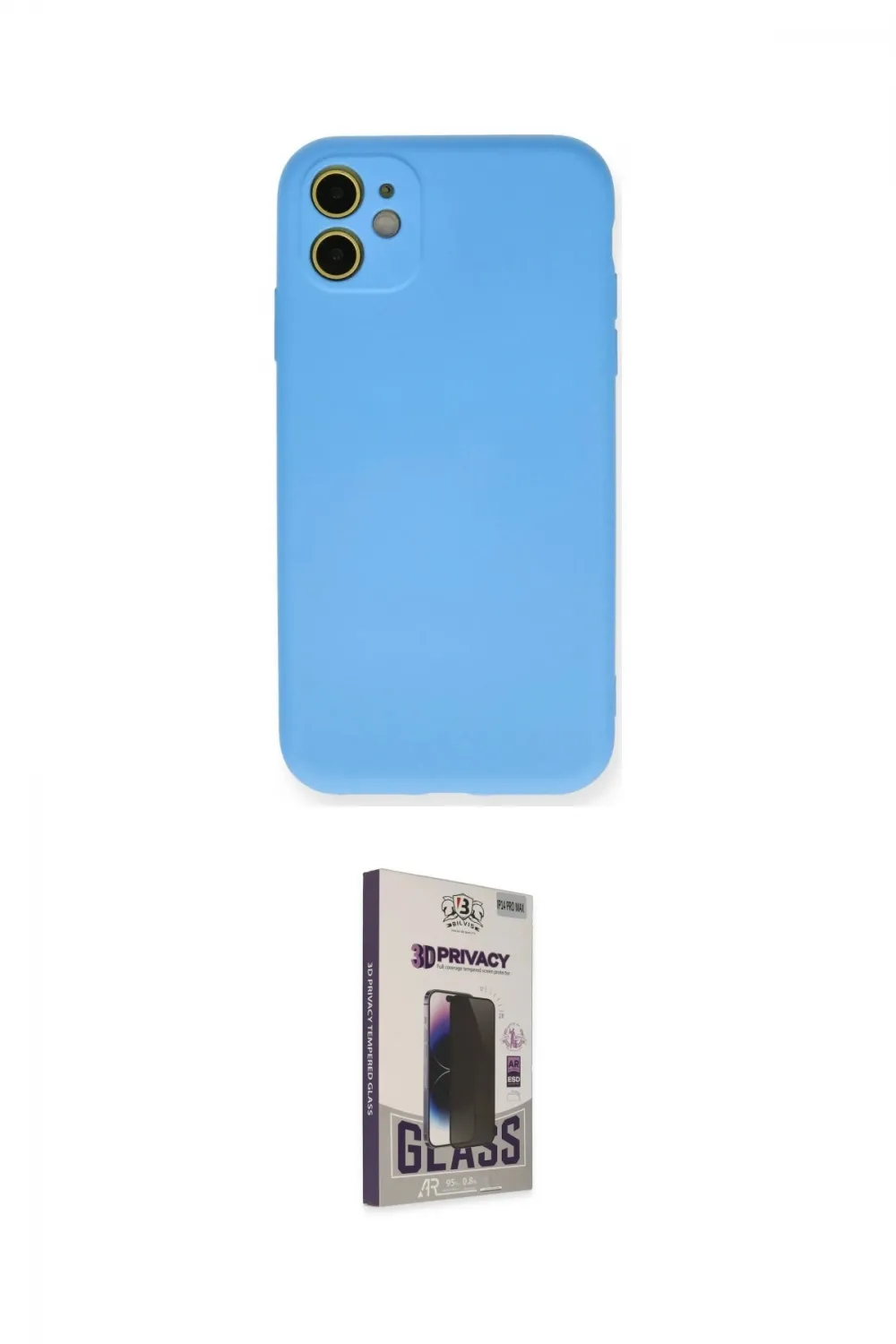 ieg™ iPhone 11 Kılıf Ahenk Serisi - Siyah Bilvis Hayalet Cam Ekran Koruyucu