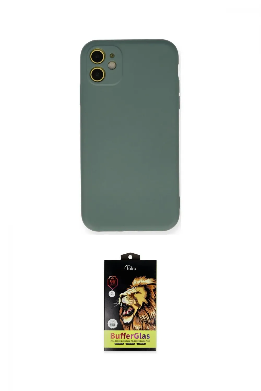 ieg™ iPhone 11 Kılıf Ahenk Serisi - Siyah Buffer Cam Ekran Koruyucu