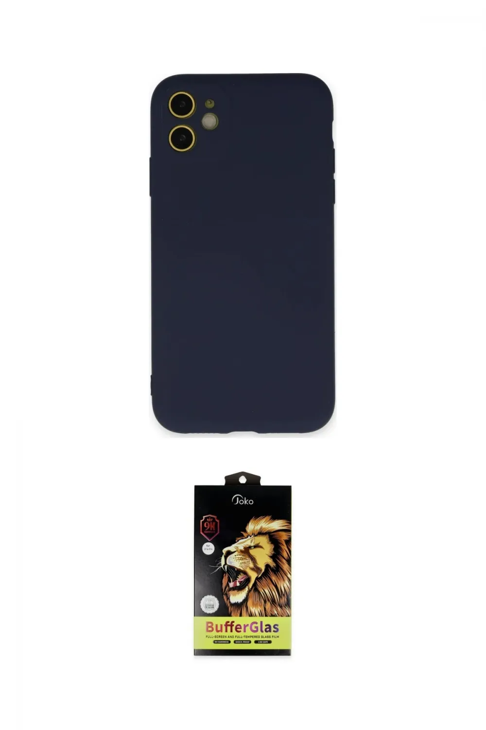 ieg™ iPhone 11 Kılıf Ahenk Serisi - Siyah Buffer Cam Ekran Koruyucu