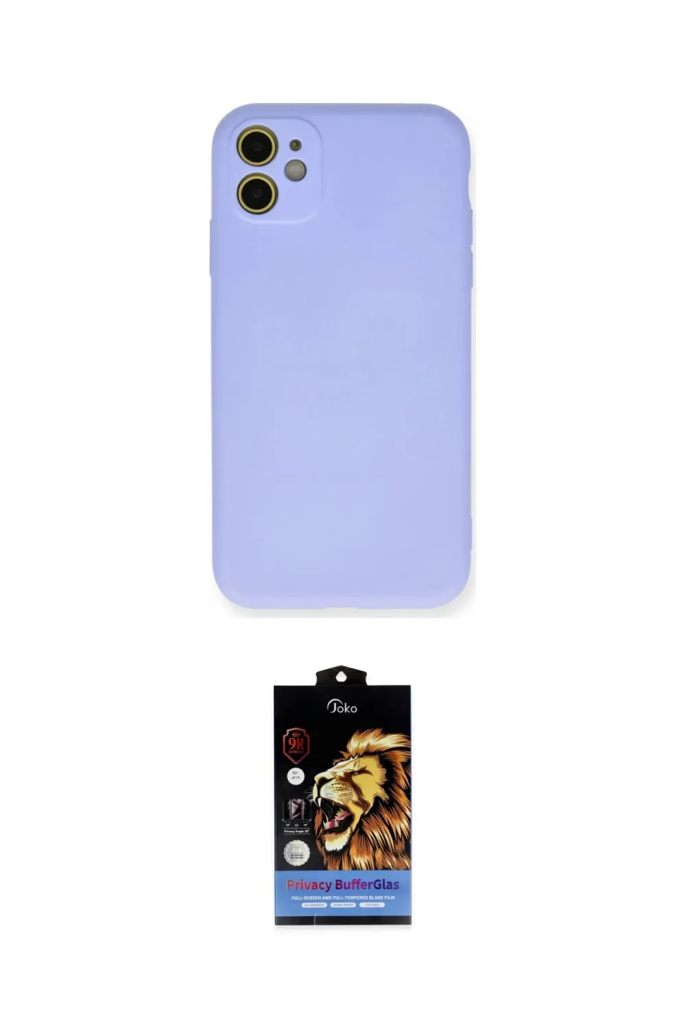 ieg™ iPhone 11 Kılıf Ahenk Serisi - Siyah Buffer Hayalet Cam Ekran Koruyucu