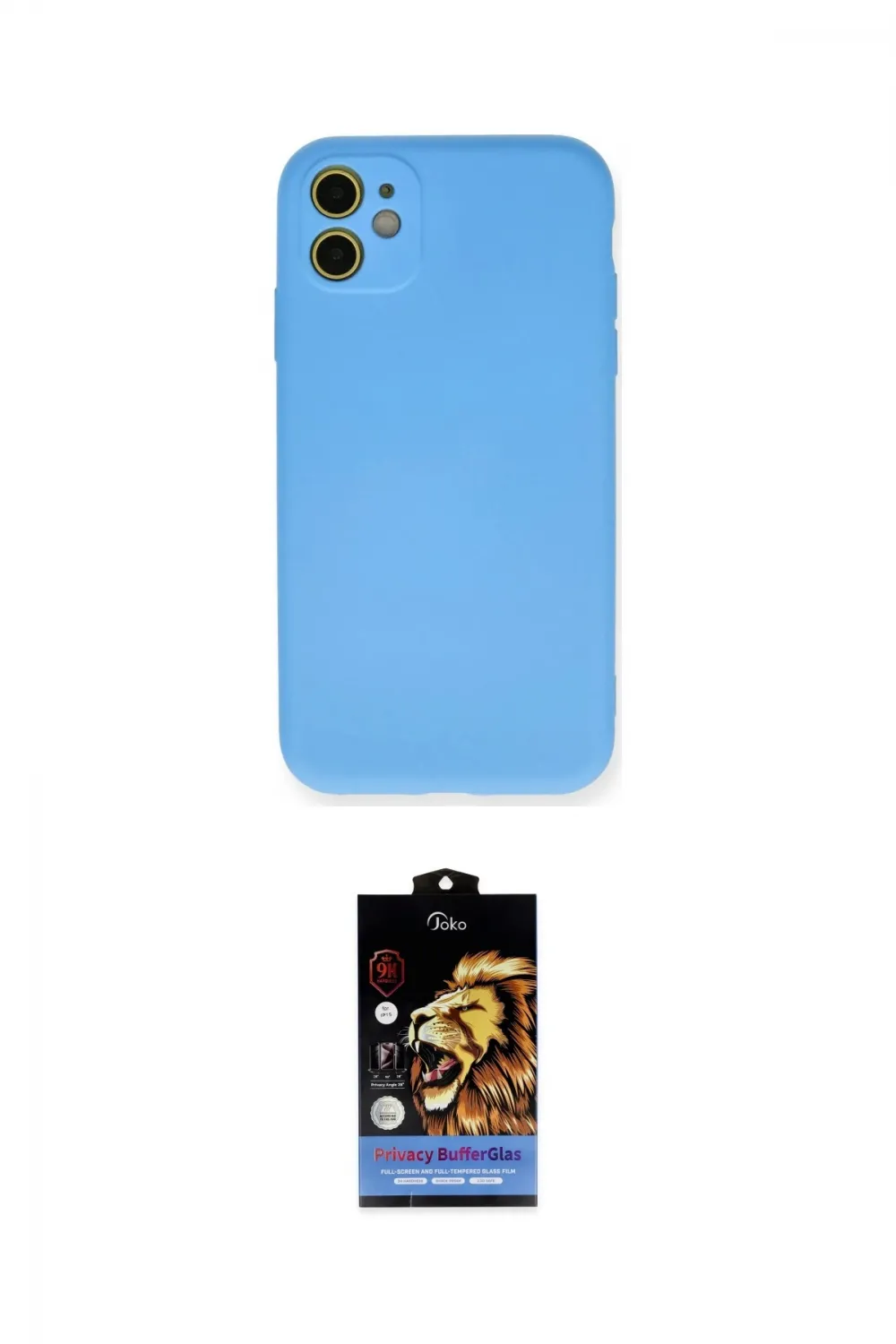 ieg™ iPhone 11 Kılıf Ahenk Serisi - Siyah Buffer Hayalet Cam Ekran Koruyucu