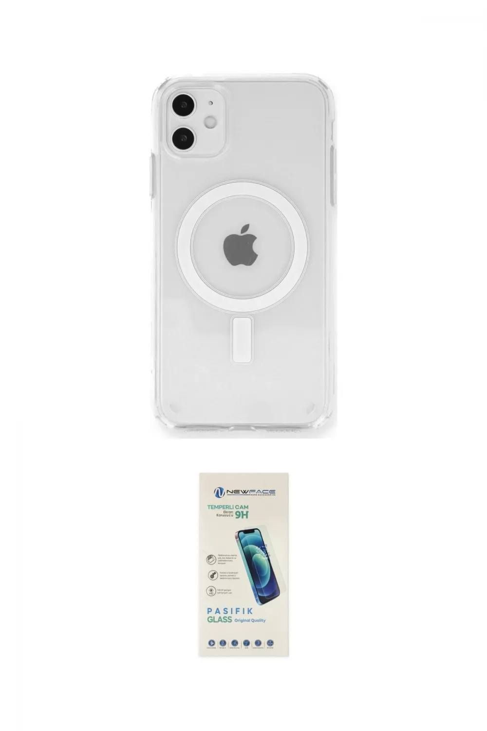 ieg™ iPhone 11 Kılıf Ahenk Yansıma Prime - Şeffaf Pasifik Cam Ekran Koruyucu