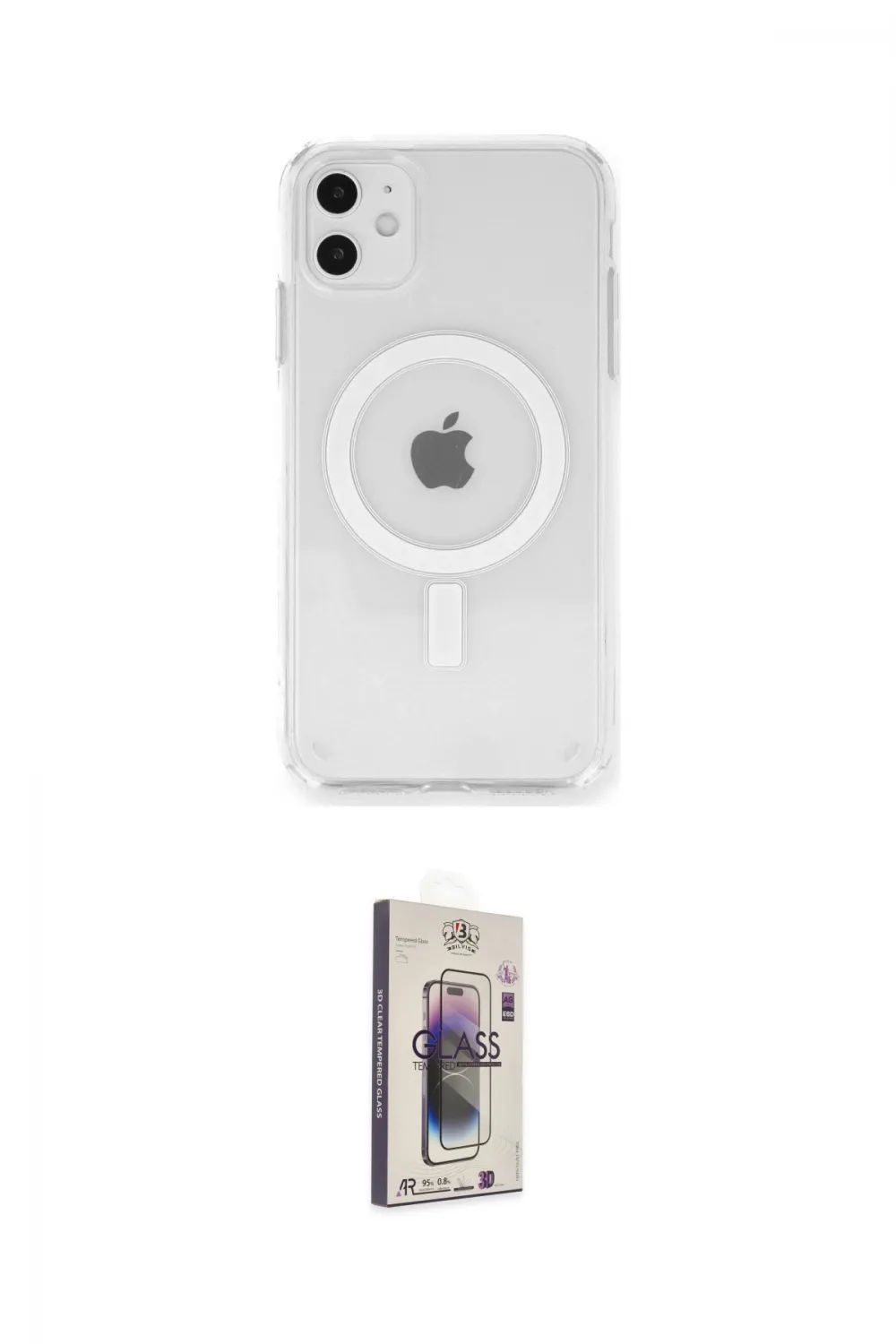 ieg™ iPhone 11 Kılıf Ahenk Yansıma Prime - Siyah Bilvis 3D Cam Ekran Koruyucu