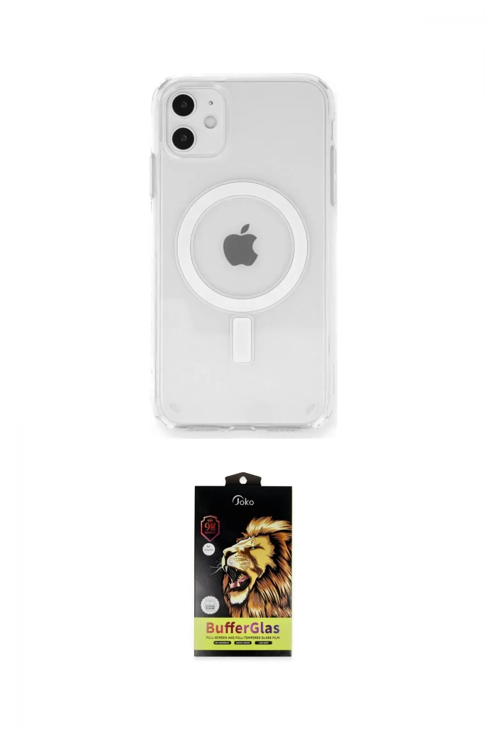 ieg™ iPhone 11 Kılıf Ahenk Yansıma Prime - Siyah Buffer Cam Ekran Koruyucu