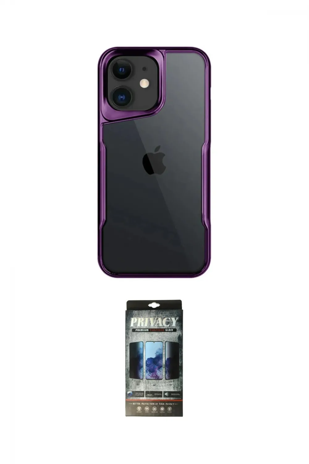 ieg™ iPhone 11 Kılıf Akış Çizgi Koleksiyonu - Siyah 34D Hayalet Izgaralı Cam