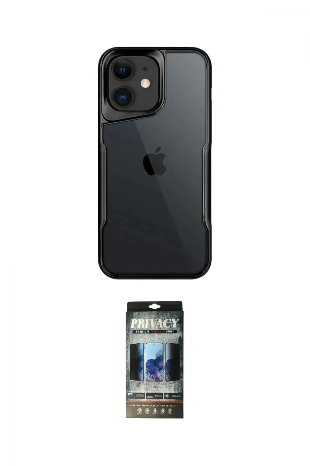ieg™ iPhone 11 Kılıf Akış Çizgi Koleksiyonu - Siyah 34D Hayalet Izgaralı Cam