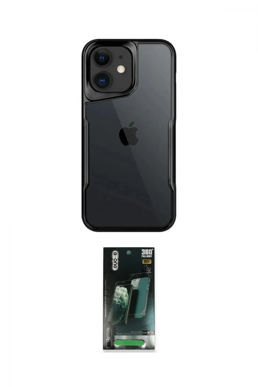 ieg™ iPhone 11 Kılıf Akış Çizgi Koleksiyonu - Siyah 360 Mat Full Body Arka Koruyucu