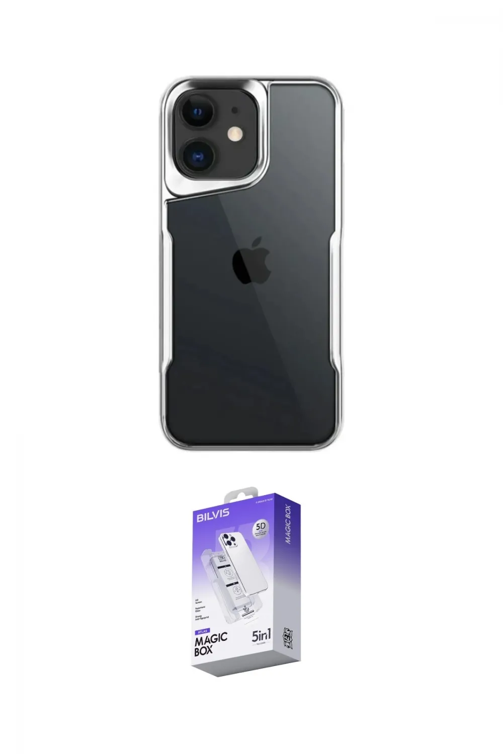 ieg™ iPhone 11 Kılıf Akış Çizgi Koleksiyonu - Siyah Bilvis 5in1 3D Magic Cam Ekran Koruyucu