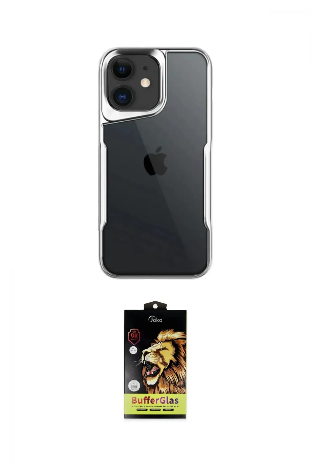 ieg™ iPhone 11 Kılıf Akış Çizgi Koleksiyonu - Siyah Buffer Cam Ekran Koruyucu