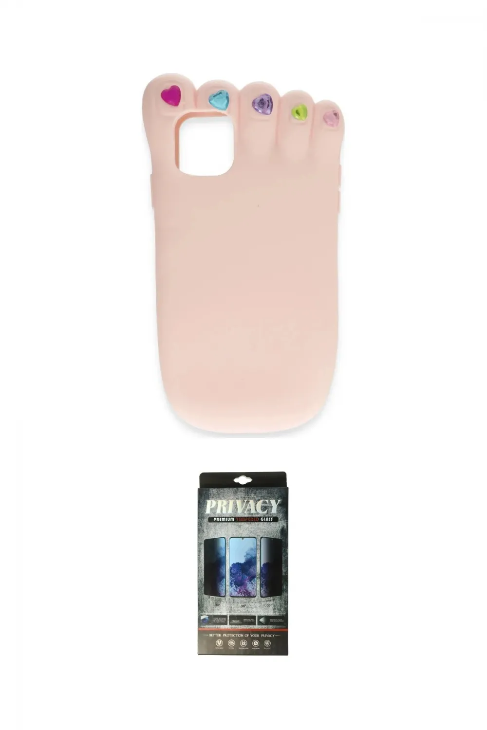 ieg™ iPhone 11 Kılıf Akış Yansıma - Siyah 34D Hayalet Izgaralı Cam