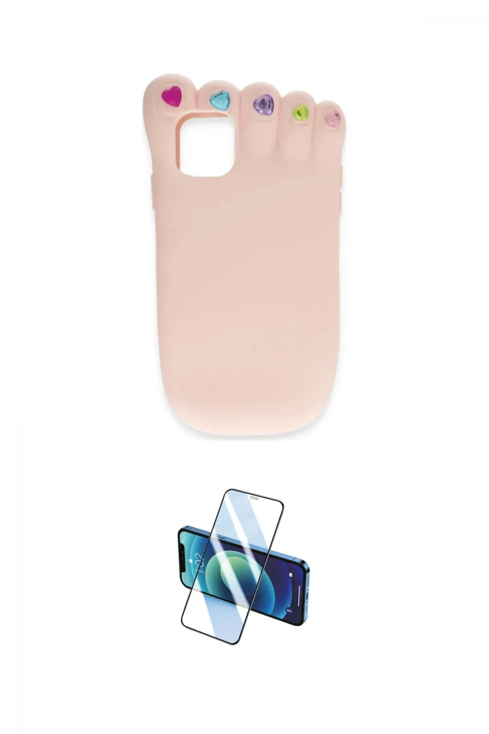 ieg™ iPhone 11 Kılıf Akış Yansıma - Siyah 3D Antistatik Cam Ekran Koruyucu