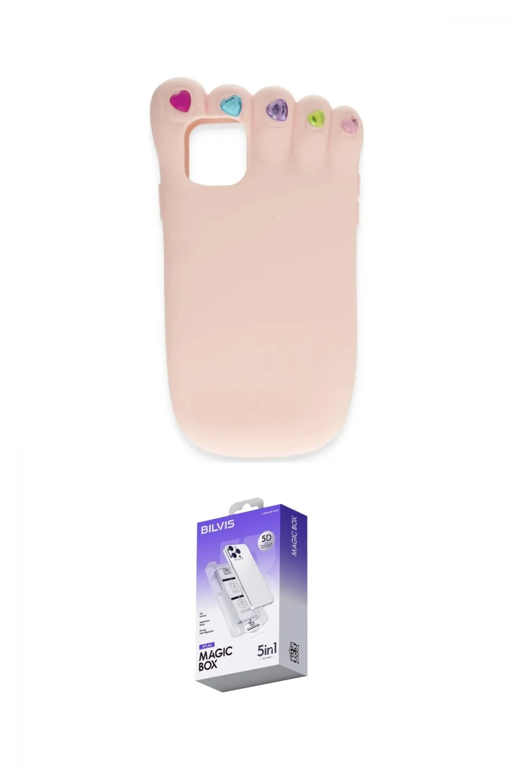 ieg™ iPhone 11 Kılıf Akış Yansıma - Siyah Bilvis 5in1 3D Magic Cam Ekran Koruyucu