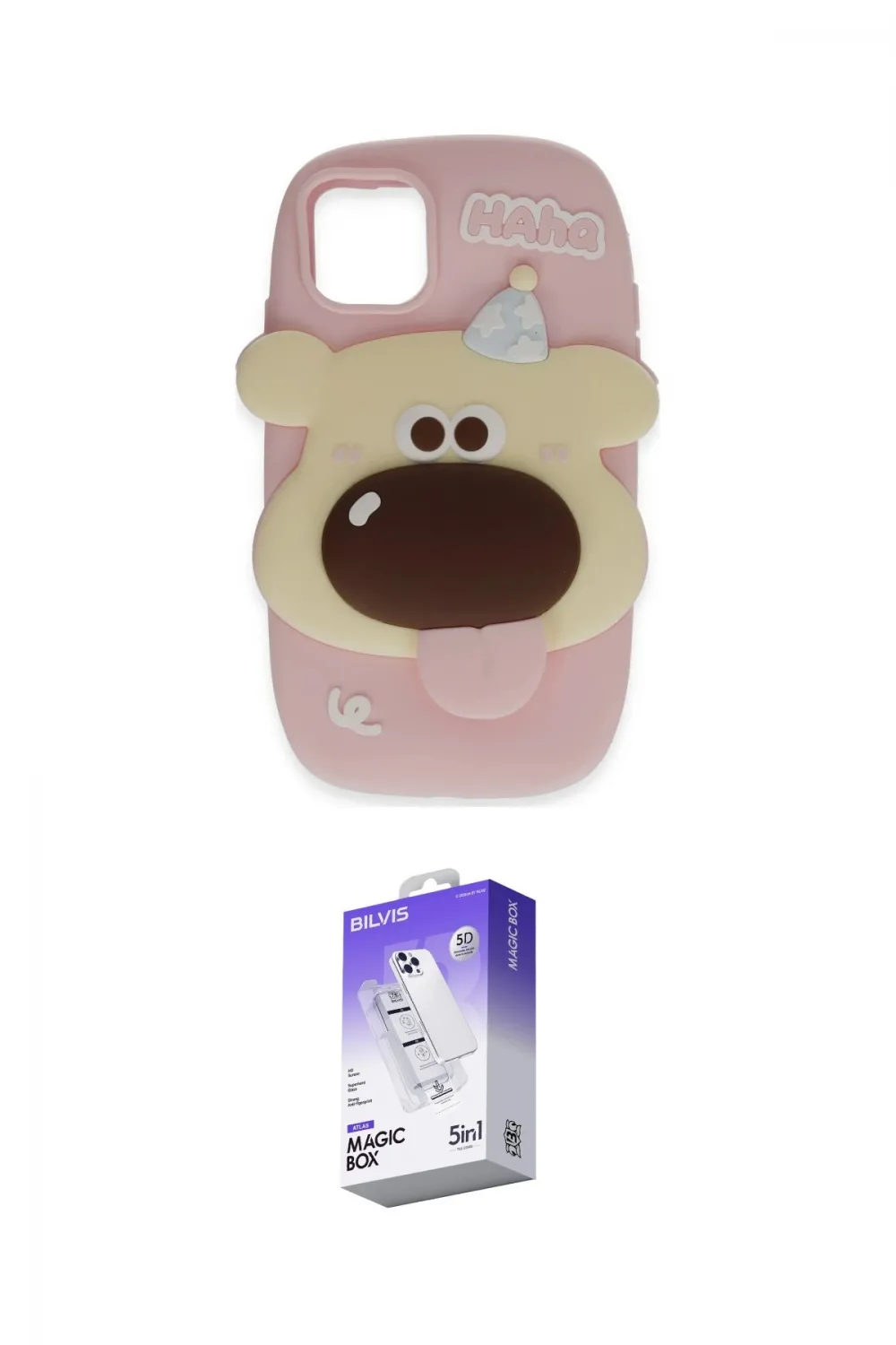 ieg™ iPhone 11 Kılıf Akış Yansıma - Siyah Bilvis 5in1 3D Magic Cam Ekran Koruyucu