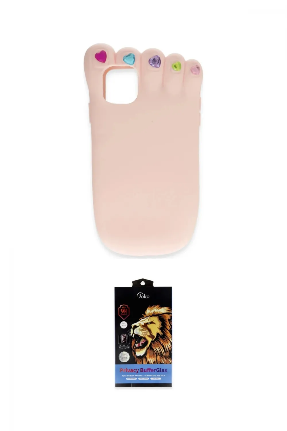 ieg™ iPhone 11 Kılıf Akış Yansıma - Siyah Buffer Hayalet Cam Ekran Koruyucu