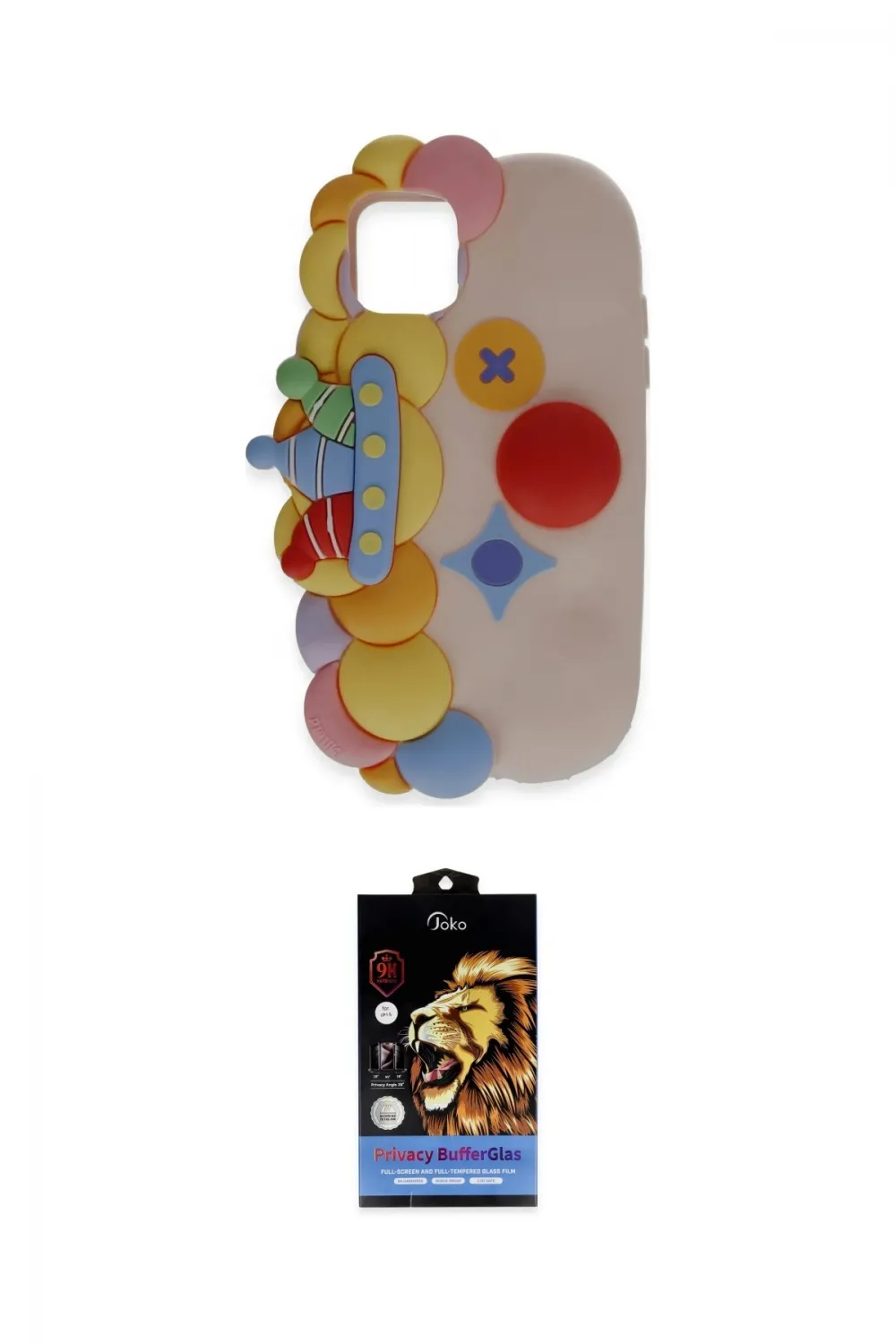 ieg™ iPhone 11 Kılıf Akış Yansıma - Siyah Buffer Hayalet Cam Ekran Koruyucu