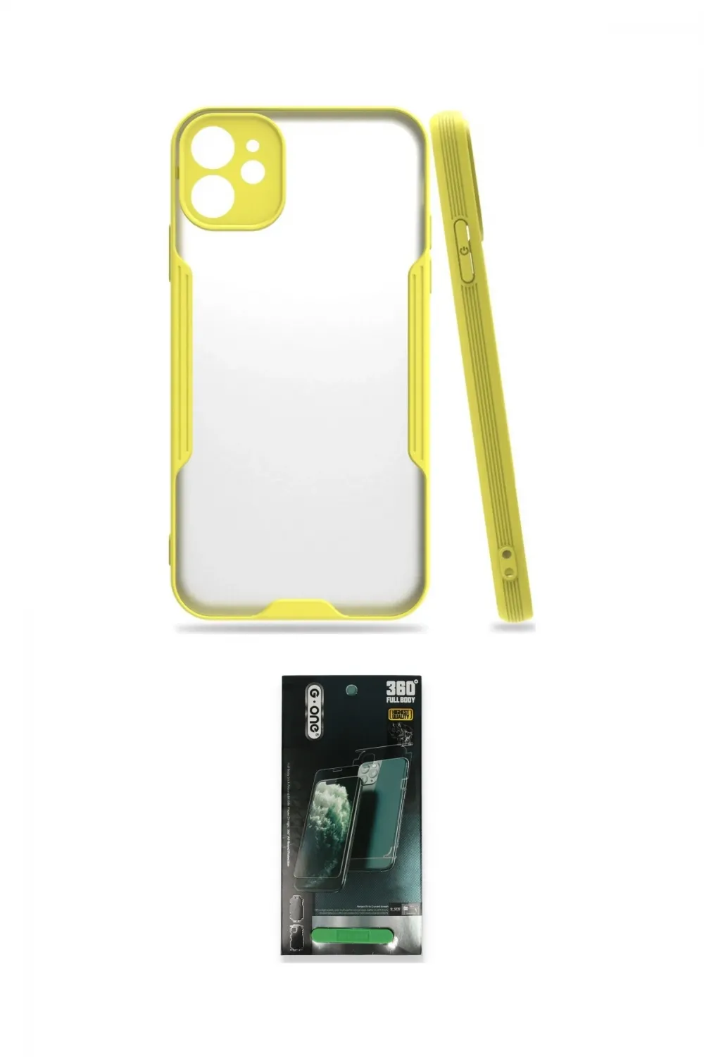 ieg™ iPhone 11 Kılıf Atlas Asil Serisi - Şeffaf 360 Full Body Arka Koruyucu