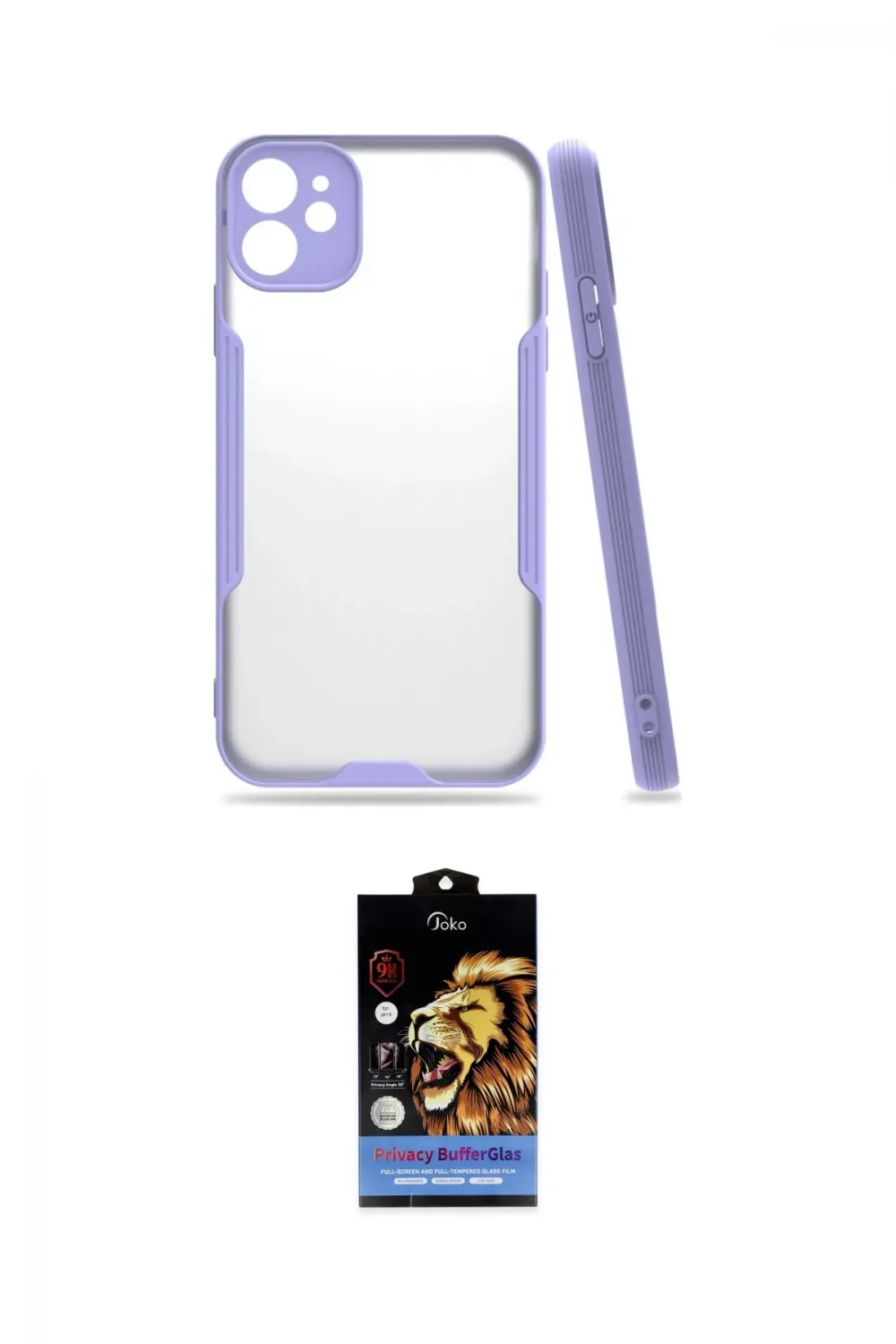 ieg™ iPhone 11 Kılıf Atlas Asil Serisi - Siyah Buffer Hayalet Cam Ekran Koruyucu