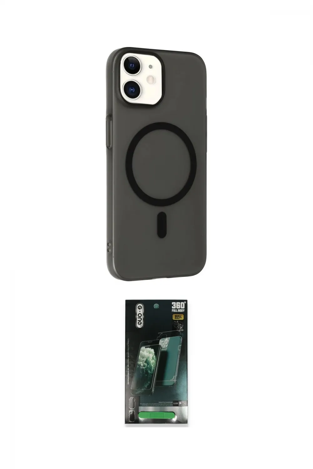 ieg™ iPhone 11 Kılıf Çekirdek Modern Prime - Şeffaf 360 Full Body Arka Koruyucu