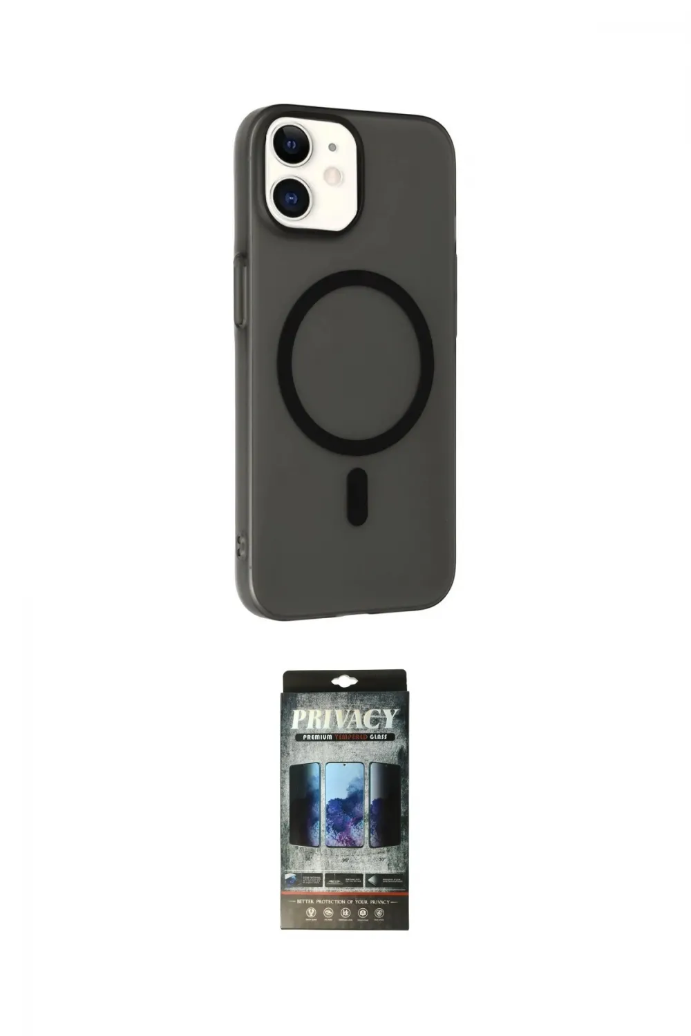 ieg™ iPhone 11 Kılıf Çekirdek Modern Prime - Siyah 34D Hayalet Izgaralı Cam