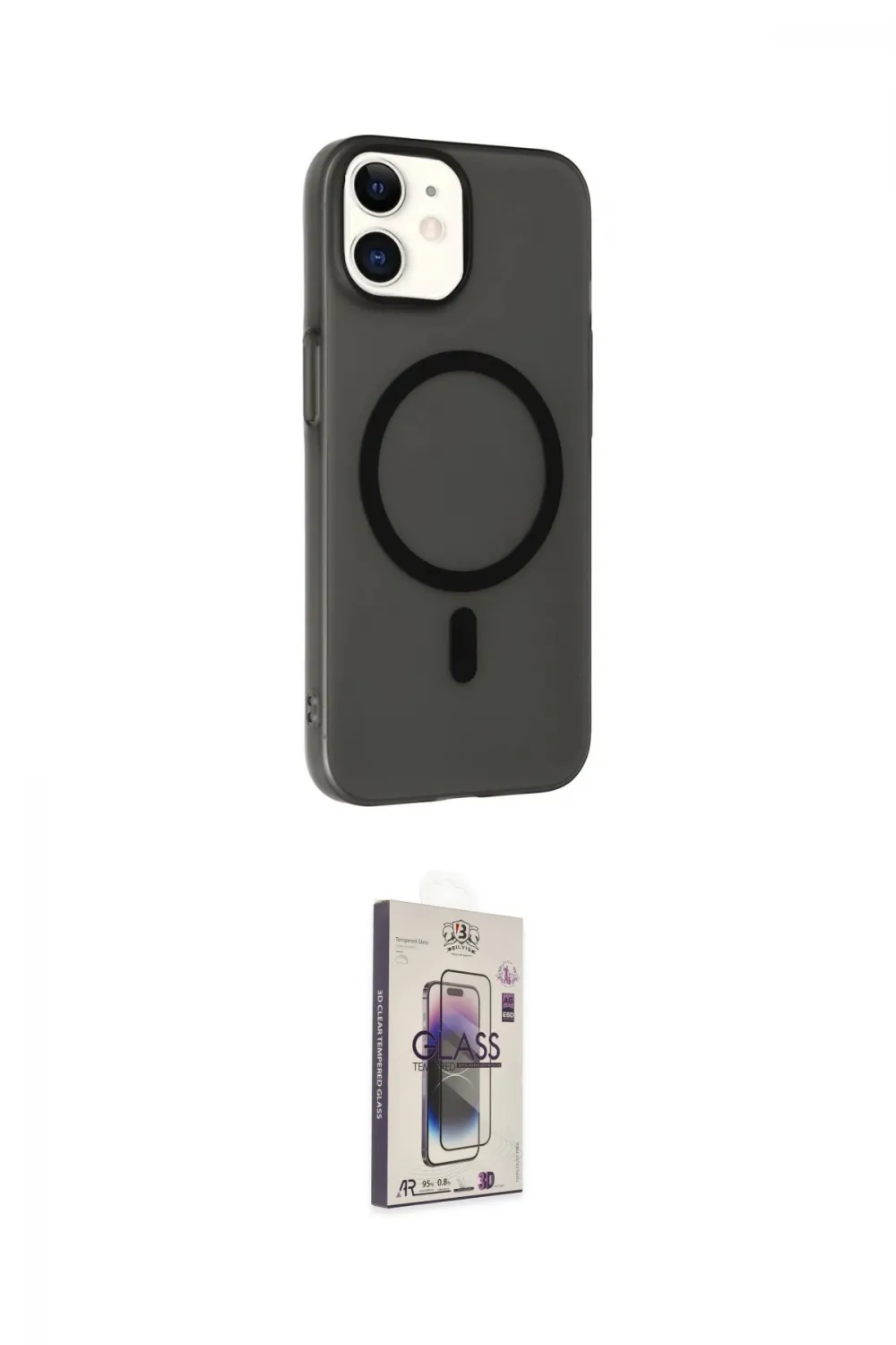 ieg™ iPhone 11 Kılıf Çekirdek Modern Prime - Siyah Bilvis 3D Cam Ekran Koruyucu