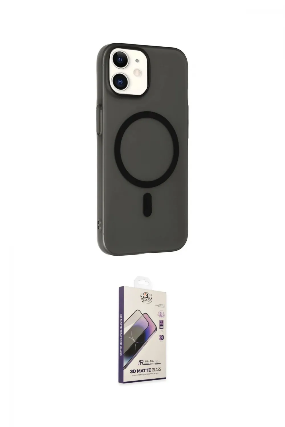 ieg™ iPhone 11 Kılıf Çekirdek Modern Prime - Siyah Bilvis 3D Mat Cam Ekran Koruyucu
