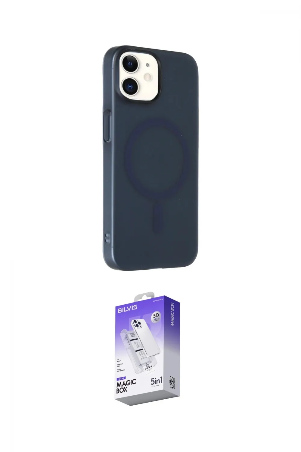 ieg™ iPhone 11 Kılıf Çekirdek Modern Prime - Siyah Bilvis 5in1 3D Magic Cam Ekran Koruyucu