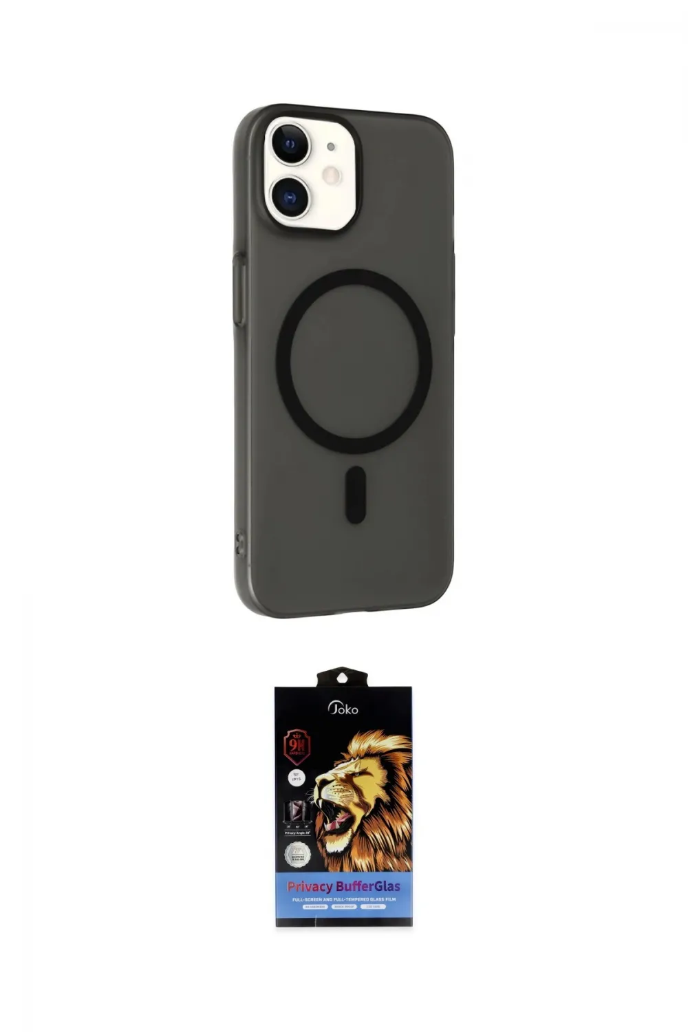 ieg™ iPhone 11 Kılıf Çekirdek Modern Prime - Siyah Buffer Hayalet Cam Ekran Koruyucu