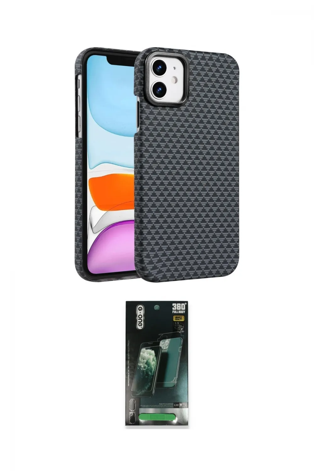 ieg™ iPhone 11 Kılıf Doruk Serisi - Şeffaf 360 Full Body Arka Koruyucu