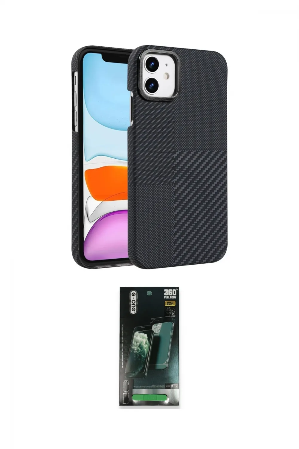 ieg™ iPhone 11 Kılıf Doruk Serisi - Şeffaf 360 Full Body Arka Koruyucu
