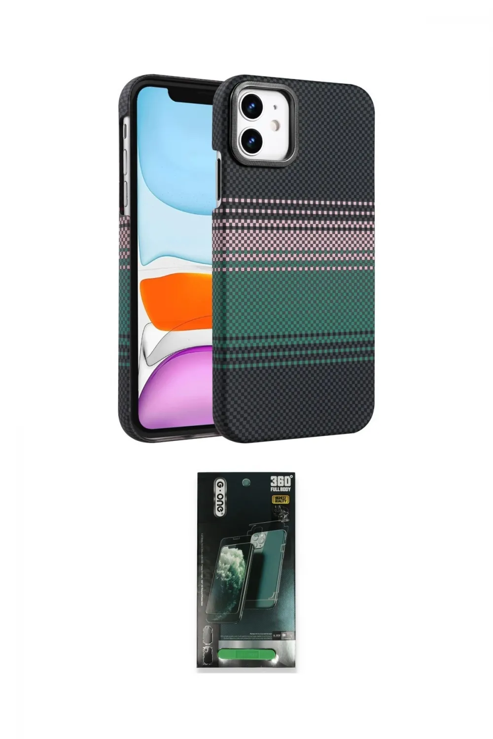 ieg™ iPhone 11 Kılıf Doruk Serisi - Şeffaf 360 Full Body Arka Koruyucu
