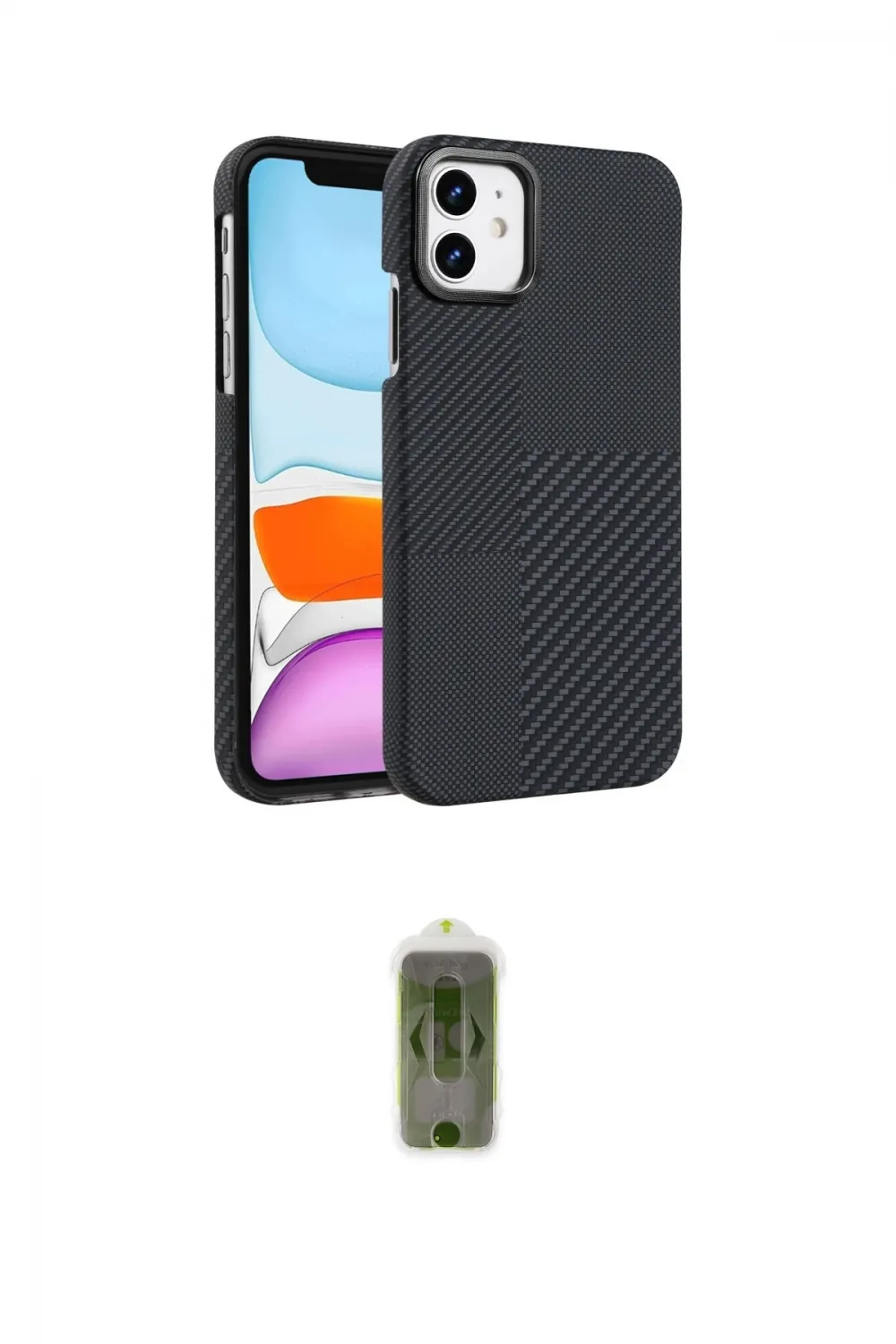 ieg™ iPhone 11 Kılıf Doruk Serisi - Siyah Joko Magic 5D Hayalet Cam